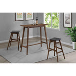 ZUN Dark Grey and Natural Walnut Bar Height Stool B062P153518