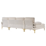 U-Shaped 4-Seat Indoor Modular Sofa Creamy-White 66522610