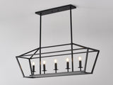 7-Light Farmhouse Kitchen Island Lighting,5 Light Industrial Linear Chandelier for Dining Room Metal W5008P465026