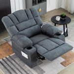 ZUN Massage Recliner Chair Sofa with Heating Vibration W1403P152415