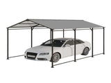 Metal Carport 10 15 FT Heavy Duty with Galvanized Roof, Metal Garage Canopy with Galvanized 10446724