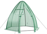 Hexagonal Mini Greenhouse with Zipper Door & Roll-Up Window, PE Cover Outdoor Plant House 10144158