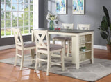 Modern Contemporary Dining Room Furnitures Set of 2 Counter Heights Light Wooden High B01164102