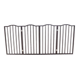 Pet Gate - Dog Gate for Doorways, Stairs or House - Freestanding, Folding, brown, Arc 47039602