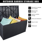 ZUN 120gal 460L Outdoor Garden Plastic Storage Deck Box Chest Tools Cushions Toys Lockable Seat 62361344