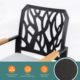 Outdoor Patio K/D Aluminum Stationary Dining Chairs 2PCS with Outdoor-grade Sunbrella Fabric W1886P272372