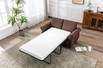 ZUN 57.5" Orisfur Pull Out Sofa Bed Loveseat Sleeper with Twin Size Memory Mattress for Living Room WF305474AAD