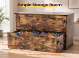 Wooden Filing Cabinet, Barn Door with 2 Drawers, Wide Clip, P2 Melamine-Faced 49639521