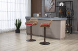 ZUN COOLMORE Swivel Bar Stools Set of 2 Adjustable Counter Height Chairs with Footrest for Kitchen, W39594820