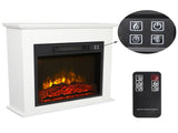 18 Inch White Wood Cabinet Style 1400W Single Color / Fake Wood / Heating Wire / With Small Remote 67440467