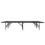 ZUN Metal Mattress Foundation Bed Frame, Cal King Size Bed Base, Bedroom Furniture, Black B011P204496