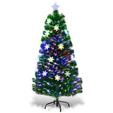 ZUN 4 Feet LED Christmas Tree with Snowflakes 40648688