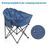 ZUN Camping Chair Blue Alloy Steel 60160598