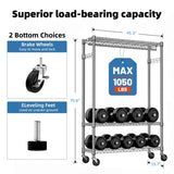 Heavy Duty Garment Rack on Wheels, Rolling Freestanding Closet Organizer and Clothes Rack for T3651P367664