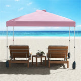 10 X 10 FT Pink Pop up Tent with Wheeled Bag and 1 Sidewall 21025822