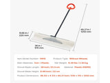 36" Snow Pusher Shovel with Metal Edge, HDPE Blade, Anti-Slip Grip, Segmented Handle, for Driveway 09472633