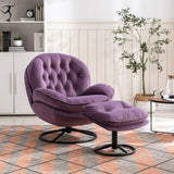 Accent chair TV Chair Living room Chair with Ottoman-PURPLE W676P232278