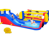 7 in1 Inflatable Slide Water Park with Deep Water Pool Basketball Hoop Football Gate Water Cannon W1677P247442