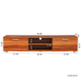 Walnut TV Stand for 70 Inch TV Stands, Media Console Entertainment Center Television Table, 2 65710230