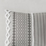 Full/Queen Cotton Printed Duvet Cover Set with Chenille B03596475