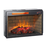 26 inch infrared quartz heater fireplace insert -woodlog version with brick 66240403