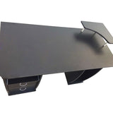 ZUN Computer Desk with Drawers Black 98609291