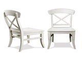 Harola Cross-back Dining Side Chairs in Set of 2, Smoky White Finish T2574P164579