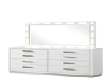Coco Modern Style 8-Drawer Dresser Made with Wood in Milky White 659436126374