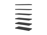 Phoenix 6-Piece Floating Wall Shelves Set, Wood Wall Mounted Display Shelves for Home Decor and B128P611061