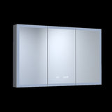 48 in. W x 30 in. H Rectangular Silver Aluminum Recessed/Surface Mount Medicine Cabinet with Mirror W2122P329733