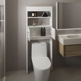 Over The Toilet Cabinet 63" H, Two Shelves, Double Door B097P296806