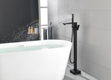 Floor Mounted Tub Faucet High Flow Freestanding Tub Filler Faucet with Handheld Shower Head and W2287P264493