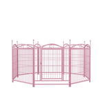 ZUN Dog Playpen Indoor 32 inch 8 Panels Metal Dog Pen Pet Dog Fence Outdoor Exercise Pen with Doors, W368P234002