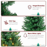 ZUN 3ft 129 Branches with Santa Claus Decoration PVC Branch Iron Bracket Christmas Tree Green 57400666