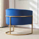 Upholstered velvet chair Gold metal bracket, medieval living room office tea room lounge chair with W2113P228848