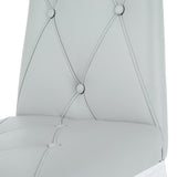 Modern simple light luxury dining Light grey Family bedroom stool back PU electroplated W210P196489