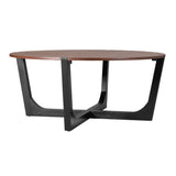 ACACIA SOLID WOOD COFFEE TABLE,BROWN & BLACK COLOR N770P269892B
