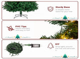 FCH 7ft 1100 Branches PVC Material DIY 200 Lights Warm Color 8 Modes Christmas Tree Green 26333713