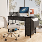 ZUN 47.3" Computer Desk with 7 Drawers, Extra Large Side Pocket, and Power Outlets – Ideal for Home W2887P240012