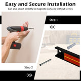 Red Magnetic Tool Organizer Strips - Carbon Steel Construction, Ideal for Clutter-Free 03086117