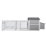 ZUN Wooden Chicken Coop Hen House with Doors for Ventilation, Runs and Nesting Box, Gray W2181P155331