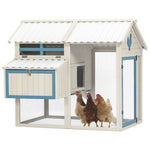 ZUN Weatherproof outdoor chicken coop with waterproof PVC roof. Outdoor chicken coop with removable W142777681