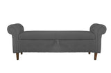 Multifunctional Storage Rectangular Sofa Stool- Gray 12224347