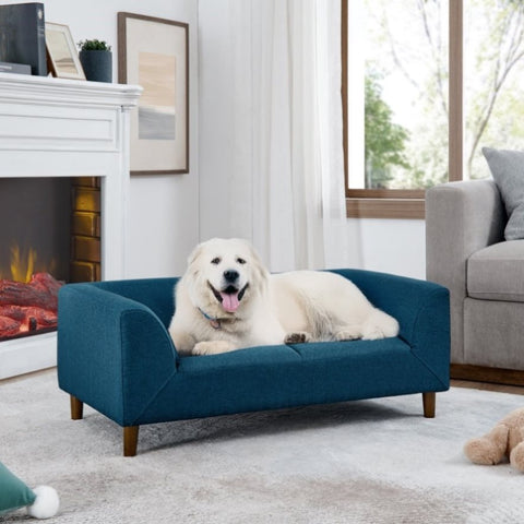 ZUN Pet sofa with backrest and armrests, modern rectangular pet sofa suitable for medium and large dogs, W487P228084