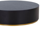 Round Coffee Table side Table for Living Room Fully Assembled Black W87649643
