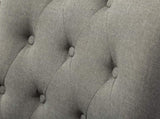 Grey Button Tufted Solid Wood Wingback Hostess Chairs with Nail Heads Set of 2 T2574P164607