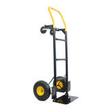 HT1006BK-YL Hand Truck Dual Purpose 2 Wheel Dolly Cart and 4 Wheel Push Cart with Swivel Wheels 330 W227109388