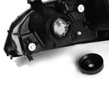 2pcs Front Left Right Headlights for Honda Civic 1996-1998 2/3/4dr Models Only Black 37908462
