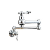 Pot Filler Faucet Wall Mount,with Double Joint Swing Arms Chrome JYC33651CH