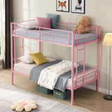 METAL BUNK BED PINK Twin Over Twin W311P201415